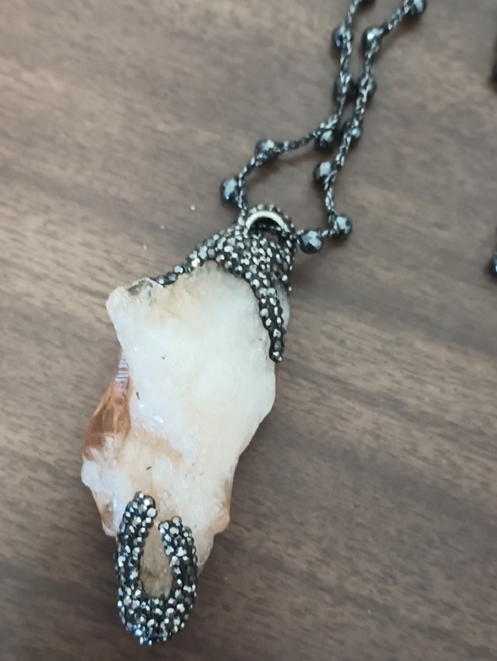 Citrine/Agate Pendant Necklace - Women Jewelry - Picture 3 of 3